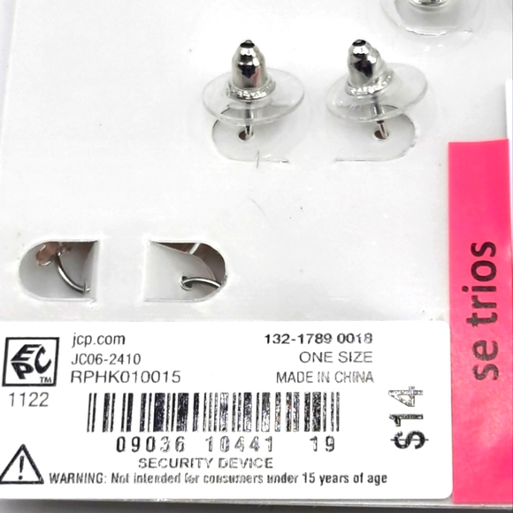 New 3 pair Hypoallergenic Earrings by MIXIT - Picture 4 of 7